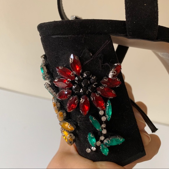 ASOS flower gem detail platform heels 8 - Picture 6 of 6